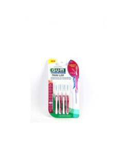 GUM Brossettes Traveler fine cylindrique, bte de 4 (1612)