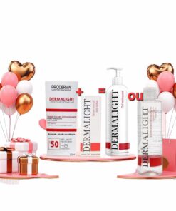 DERMALIGHT PACK SERUM INTENSIF+ ECRAN INVISIBLE SPF50+ GEL NETTOYANT ECLAIRCISSANT OU  EAU MICELLAIRE OFFERT